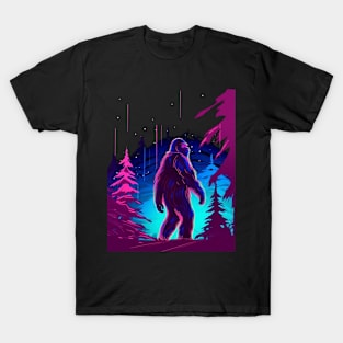 Bassquatch Bigfoot Stargazing Sasquatch Yeti T-Shirt